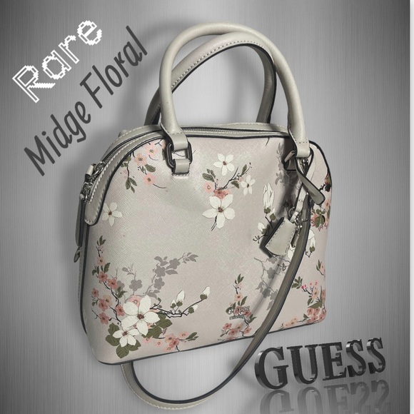 Guess Handbags - Rare EUC! GUESS Midge Floral Birds Neutral Satchel